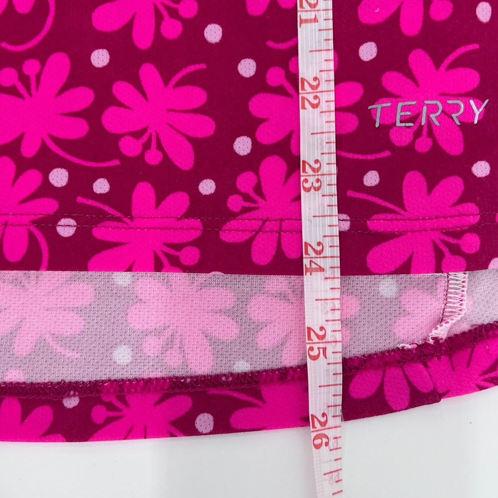 Terry Womens Sun Goddess Cycling Jersey Pink Floral Polka Dot Quarter Zip XL - Picture 5 of 8
